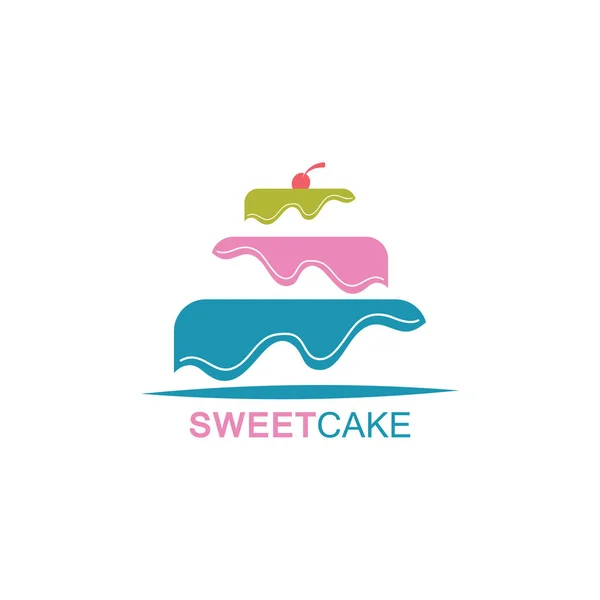 Cake Sign Icon Vector Illustration Design Template — Stock Vector