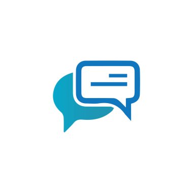 Konuşma balonu simgesi Logo şablonu vektör çizimi