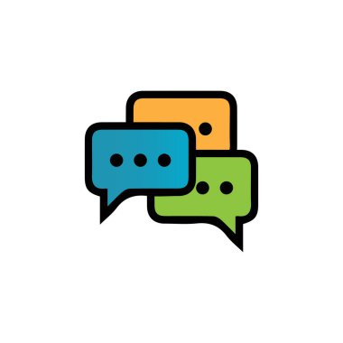 Konuşma balonu simgesi Logo şablonu vektör çizimi