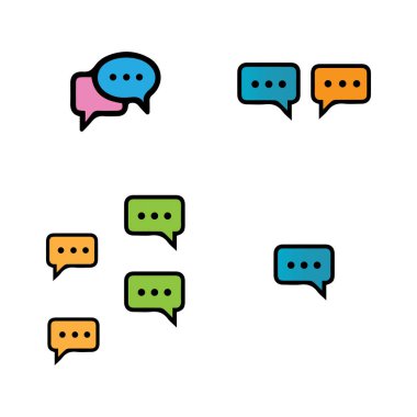 Konuşma balonu simgesi Logo şablonu vektör çizimi