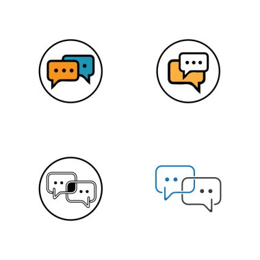 Konuşma balonu simgesi Logo şablonu vektör çizimi