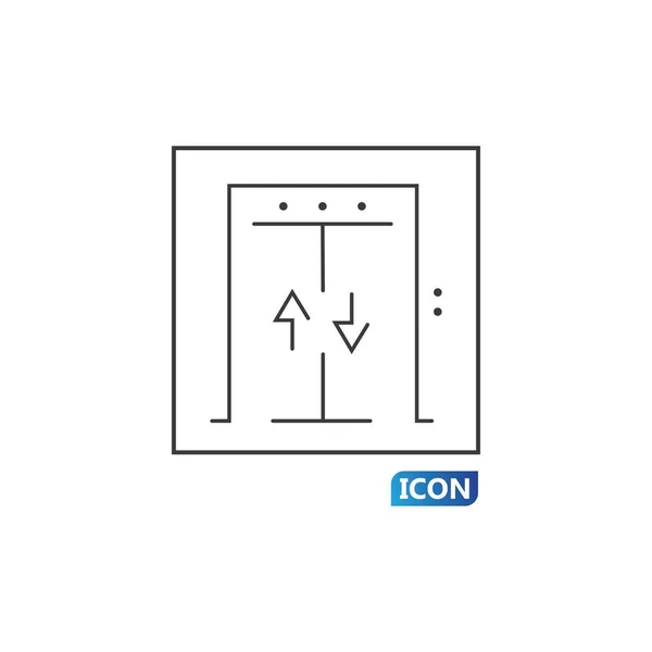 Ícone Porta Estilo Moderno Plano Isolado Fundo Cinza Símbolo Porta —  Vetores de Stock