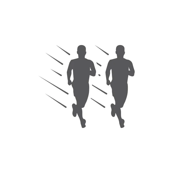 Tekenen Van Menselijk Karakter Hardlopen Gebaar Illustratie Vector Ontwerp — Stockvector