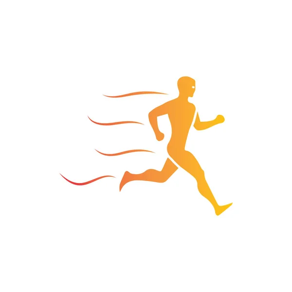 Tekenen Van Menselijk Karakter Hardlopen Gebaar Illustratie Vector Ontwerp — Stockvector