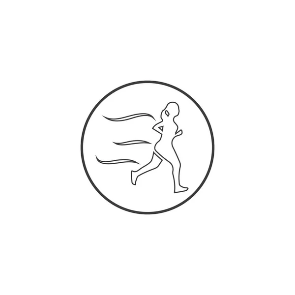 Знак Логотипа Человека Векторный Дизайн Бегущих Жестов — стоковый вектор