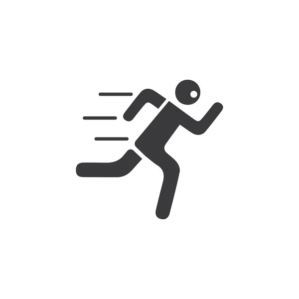 Logo Człowieka Bieżący Gest Ilustracji Wektor Projektu — Wektor stockowy