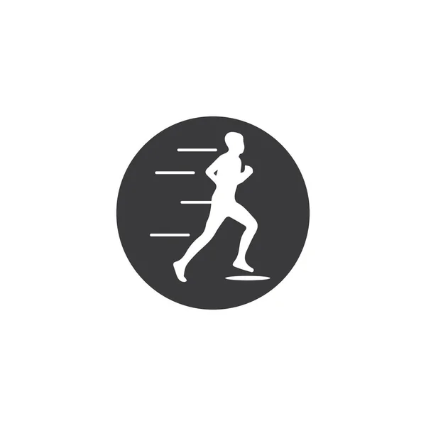 Tekenen Van Menselijk Karakter Hardlopen Gebaar Illustratie Vector Ontwerp — Stockvector