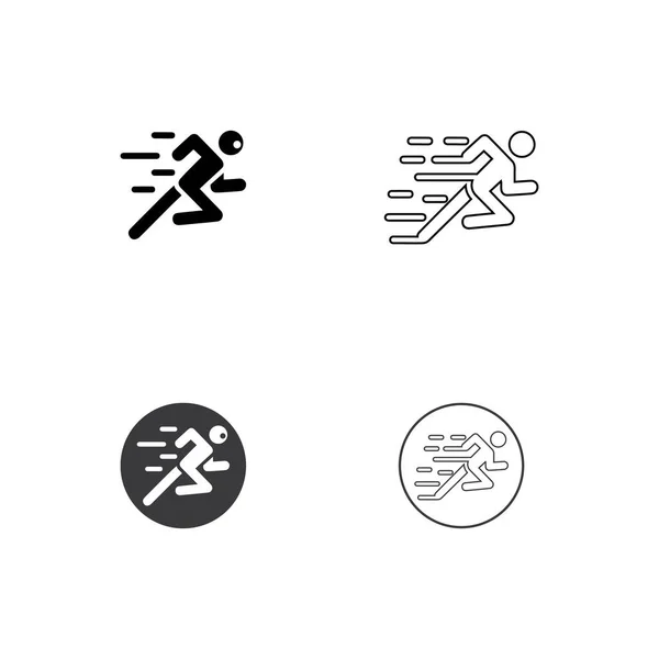 Λογότυπο Του Ανθρώπινου Χαρακτήρα Εκτέλεση Σχεδίασης Διανύσματος Χειρονομιών — Διανυσματικό Αρχείο