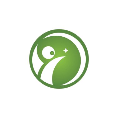 İnsan karakteri logosu çizim vektörü tasarımı