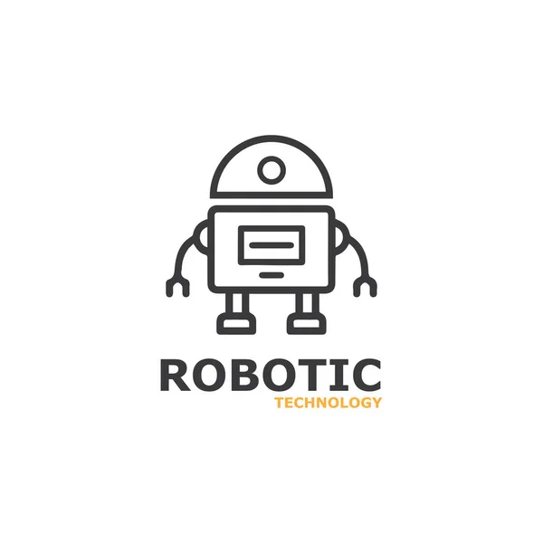 ロボットのアイコンベクトルの概念 白い背景に隔離されたベクトルモダンなラインキャラクターイラスト — ストックベクタ