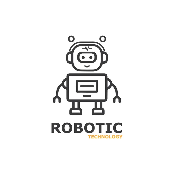 Robot Icon Vector Concept Vector Modern Line Character Illustration Isolated — Stock Vector