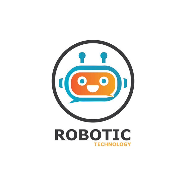 Robot icon vector concept .Vector modern line character illustration isolated on white background