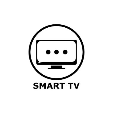 TV, LCD, LED, simge vektör çizim logosunu izleyin