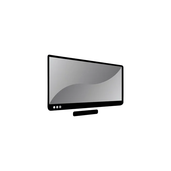Fernseher Lcd Led Monitor Symbol Vektor Abbildung Design Logo — Stockvektor