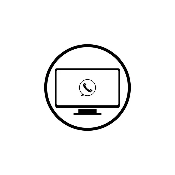 Fernseher Lcd Led Monitor Symbol Vektor Abbildung Design Logo — Stockvektor