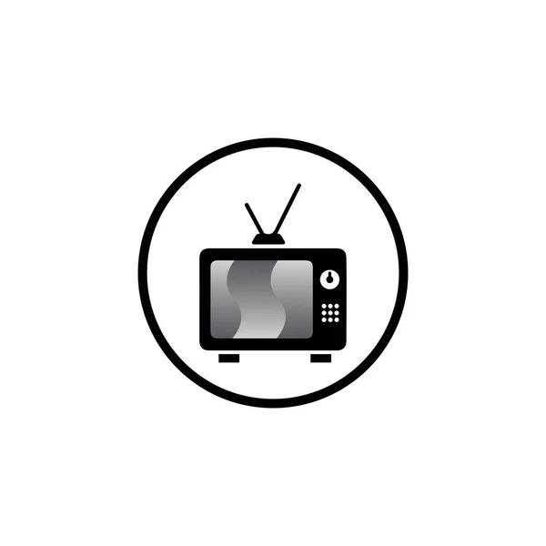 Телевизор Lcd Led Иконка Монитора Векторной Иллюстрации Логотип — стоковый вектор