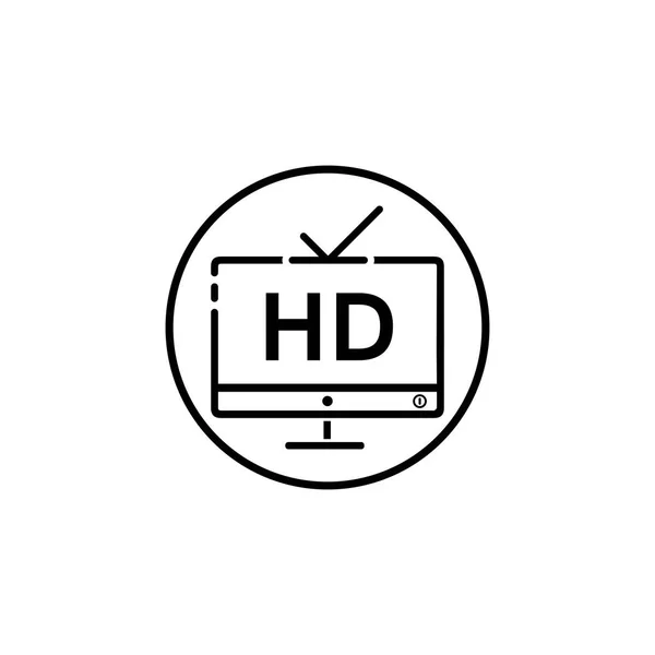 Fernseher Lcd Led Monitor Symbol Vektor Abbildung Design Logo — Stockvektor