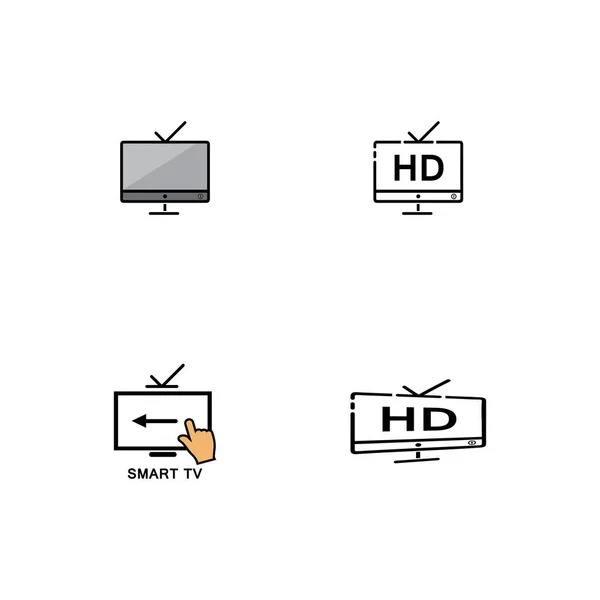 Lcd Led Monitor Ícone Vetor Ilustração Design Logotipo —  Vetores de Stock