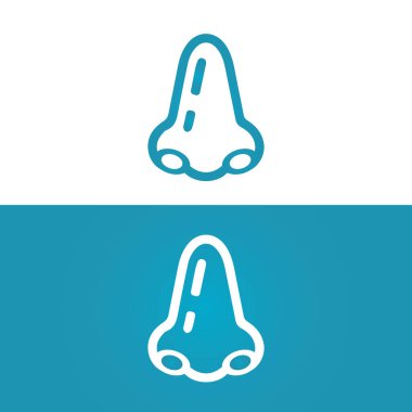 Burun simgesi. İnsan Burnu Vektör tasarım şablonu çizimi