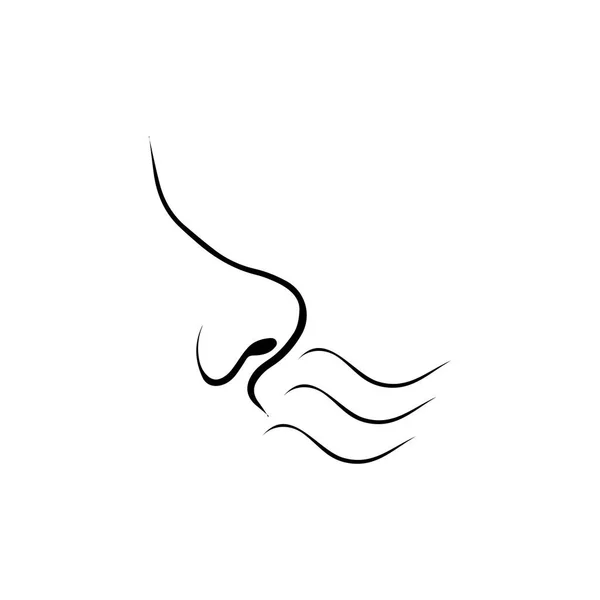 Icône Nez Illustration Modèle Conception Human Nose Vector — Image vectorielle