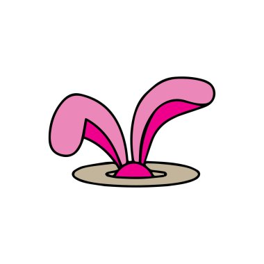 Tavşan şablonu vektör resimleme tasarımı