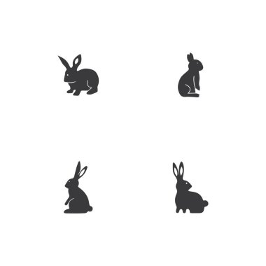 Tavşan şablonu vektör resimleme tasarımı