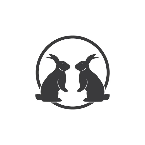Kaninchen Vorlage Vektor Symbol Illustration Design — Stockvektor