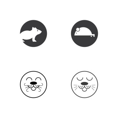 Fare hayvan vektörü. Fare logosu vektör tasarım şablonu