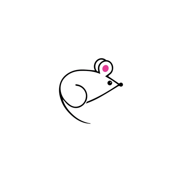 Ratón Animal Vector Rat Logotipo Icono Plantilla Diseño Vectores — Vector de stock