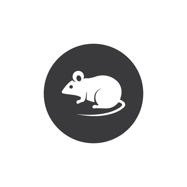 Rato Animal Vector Rat Logotipo Ícone Vetor Modelo Design — Vetor de Stock