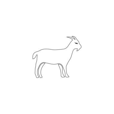 Keçi Logosu Şablon vektör illüstrasyon tasarımı