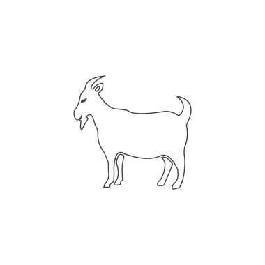 Keçi Logosu Şablon vektör illüstrasyon tasarımı