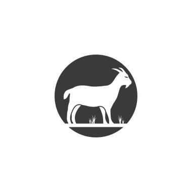 Keçi Logosu Şablon vektör illüstrasyon tasarımı