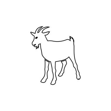 Keçi Logosu Şablon vektör illüstrasyon tasarımı