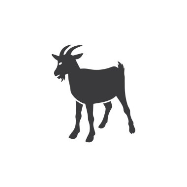 Keçi Logosu Şablon vektör illüstrasyon tasarımı