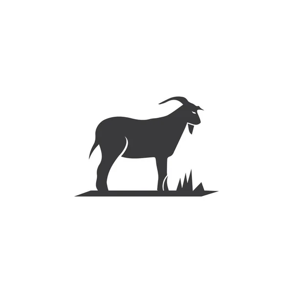 ヤギのロゴテンプレートベクトルアイコンイラストデザイン — ストックベクタ