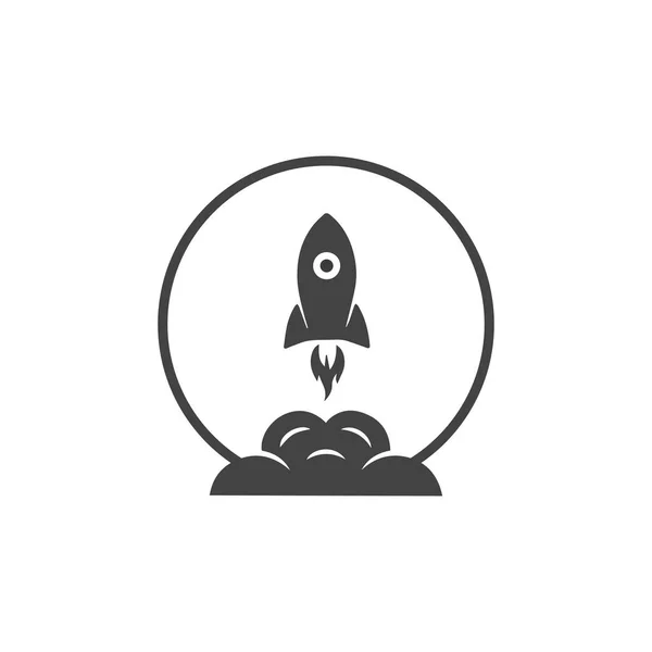 Rocket Logo Sablon Ikon Vektor Illusztráció — Stock Vector