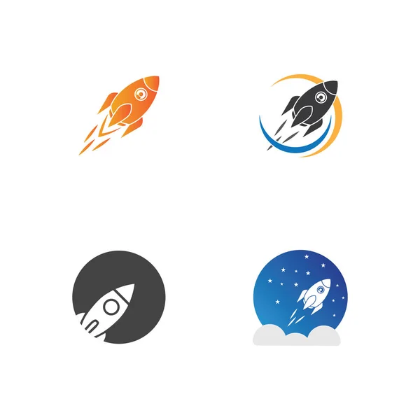 Εικονογράφηση Διανύσματος Προτύπου Λογότυπου Rocket — Διανυσματικό Αρχείο