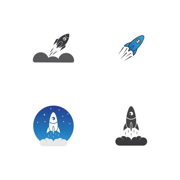 Εικονογράφηση Διανύσματος Προτύπου Λογότυπου Rocket — Διανυσματικό Αρχείο