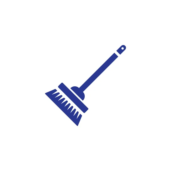 Broom Cleaning Simple Vector Modern Icon Design Illustration — Stock Vector