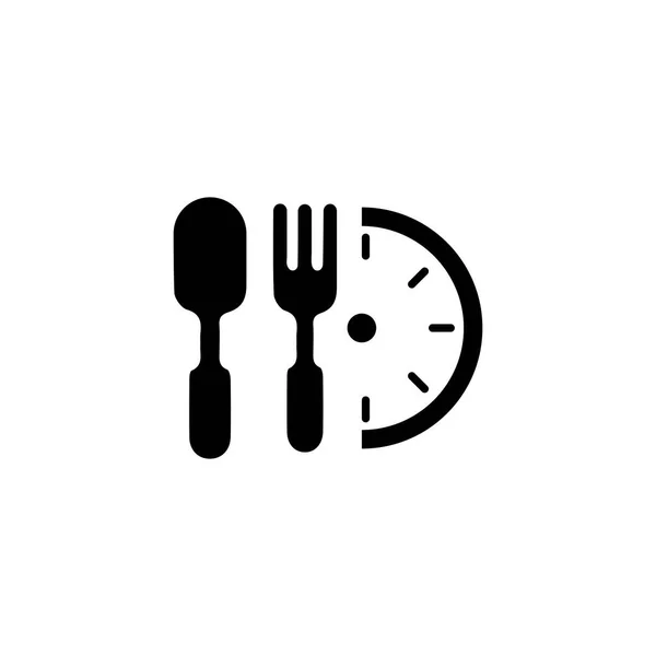 Gabel Messer Und Löffel Symbol Logo Vektor Vorlage Design Für — Stockvektor
