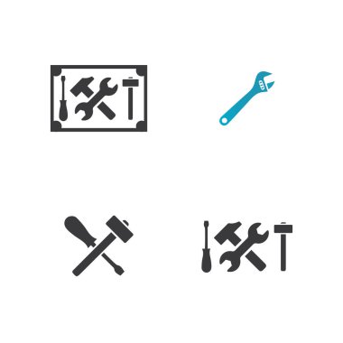 Servis Araçları vektör resimleme şablonu