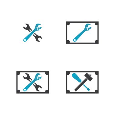 Servis Araçları vektör resimleme şablonu