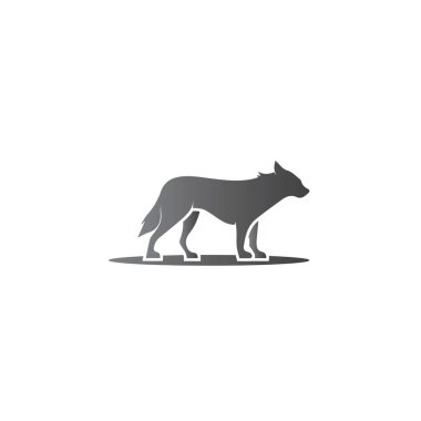 Fox vektör illüstrasyon siluet simge tasarımı