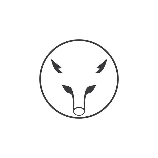 Fox Vettoriale Illustrazione Silhouette Icona Design — Vettoriale Stock