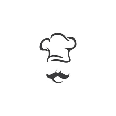 şapka şefi logo şablon vektör çizimi