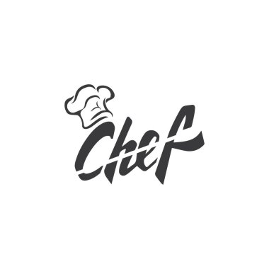 şapka şefi logo şablon vektör çizimi