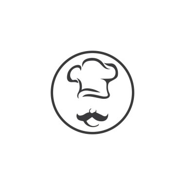 şapka şefi logo şablon vektör çizimi