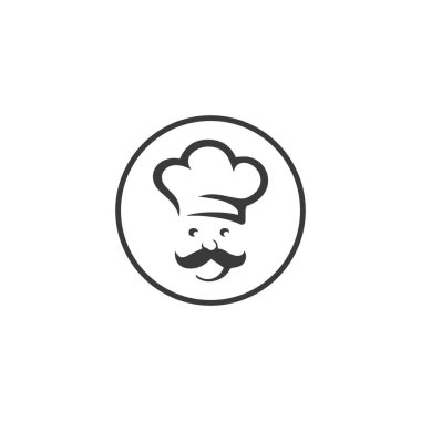 şapka şefi logo şablon vektör çizimi