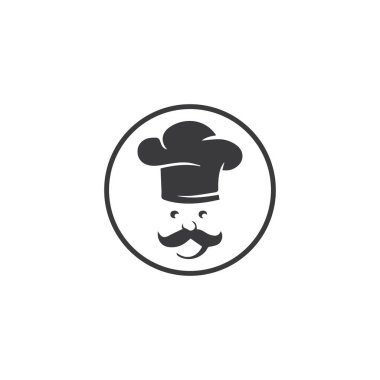 şapka şefi logo şablon vektör çizimi